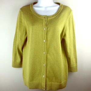 Christopher &Banks Women’s M Olive Green Cardigan